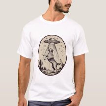 Ilustración de Abducción de Perro del Desierto OVN