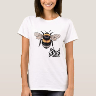 Camiseta Ilustración de Abejorro Lindo Sé Amable - Inspirac