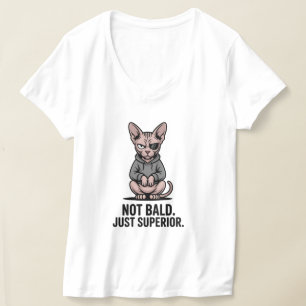 Camiseta Ilustración de actitud de gato Sphynx superior