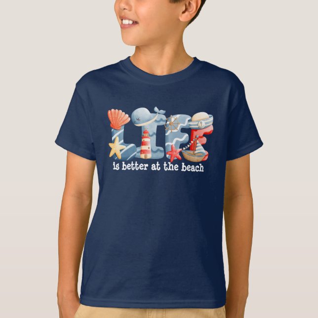 Camiseta Ilustracion de acuarela náutica (Anverso)