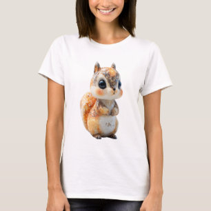 Camiseta Ilustración de adorable ardilla con ojos grandes p
