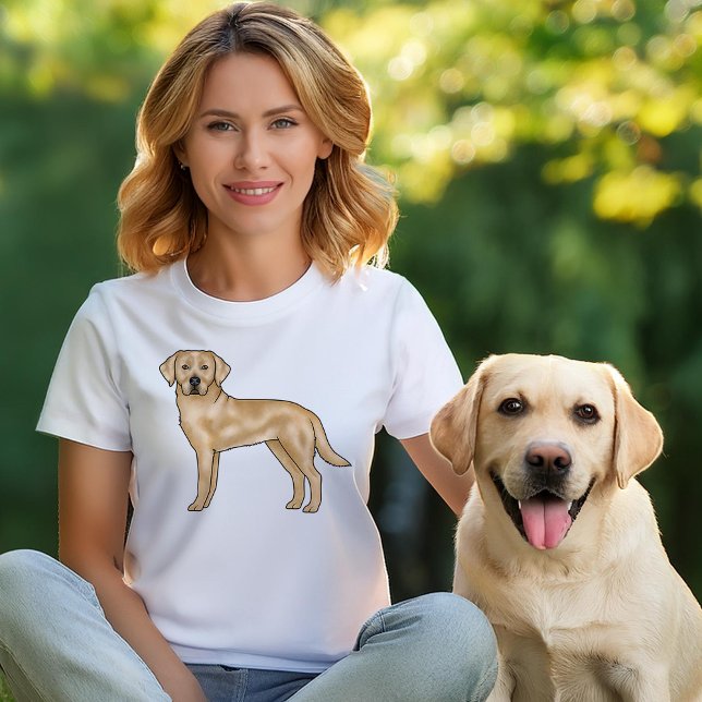 Camiseta Ilustración de adorable perro Labrador Retriever a (Please note: This image is a digital mockup.)