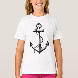 Camiseta Ilustración de ancla náutica vintage