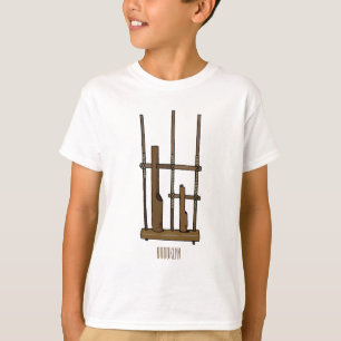 Camiseta Ilustracion de Angklung personalizado