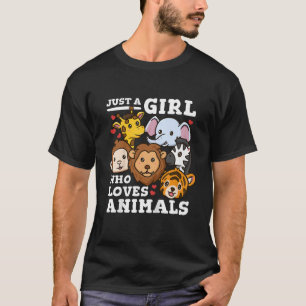 Camiseta Ilustración de animales lindos del zoológico elefa