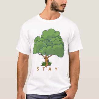 Camiseta Ilustración de árbol STAY Arte positivo de la natu