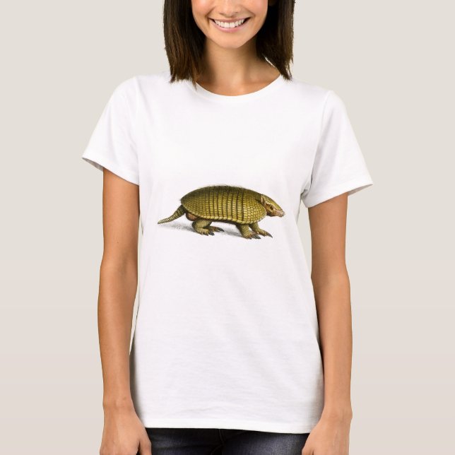 Camiseta Ilustracion de armadillo amarillo vintage (Anverso)