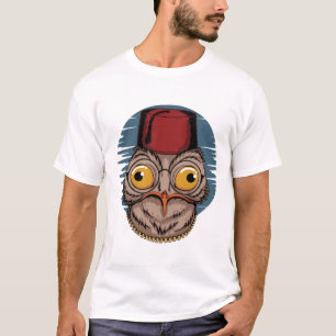 Camiseta Ilustracion de arte blanco moderno Potoo Barista
