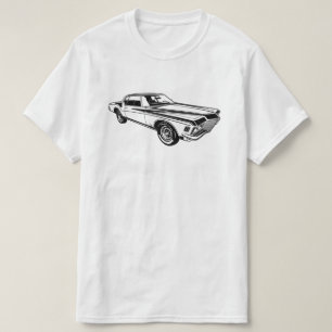 Camiseta Ilustracion de arte Buick Riviera GS 1971 frontal