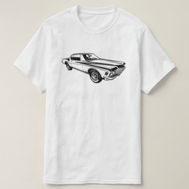 Camiseta Ilustracion de arte Buick Riviera GS 1971 frontal (Diseño del anverso)