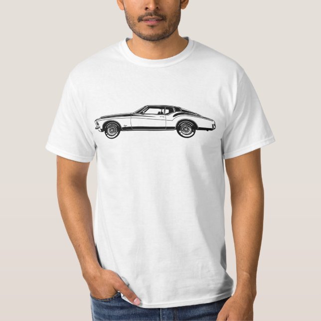 Camiseta Ilustracion de arte Buick Riviera GS 1971 lado (Anverso)