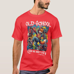 Camiseta Ilustración de arte callejero urbano de DJ Fox de 