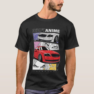 Camiseta Ilustración de Arte de Coche de Carreras en Calle