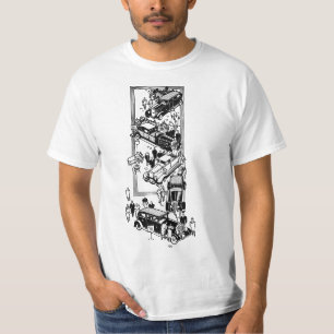 Camiseta ilustración de arte de exposición de coches de per