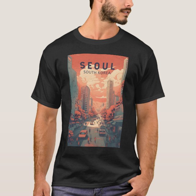Camiseta Ilustracion de arte de Seúl (Anverso)