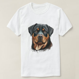 Camiseta Ilustración de arte digital de la cabeza de un per
