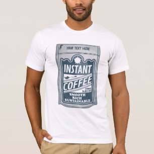 Camiseta Ilustracion de arte instantáneo de café pop