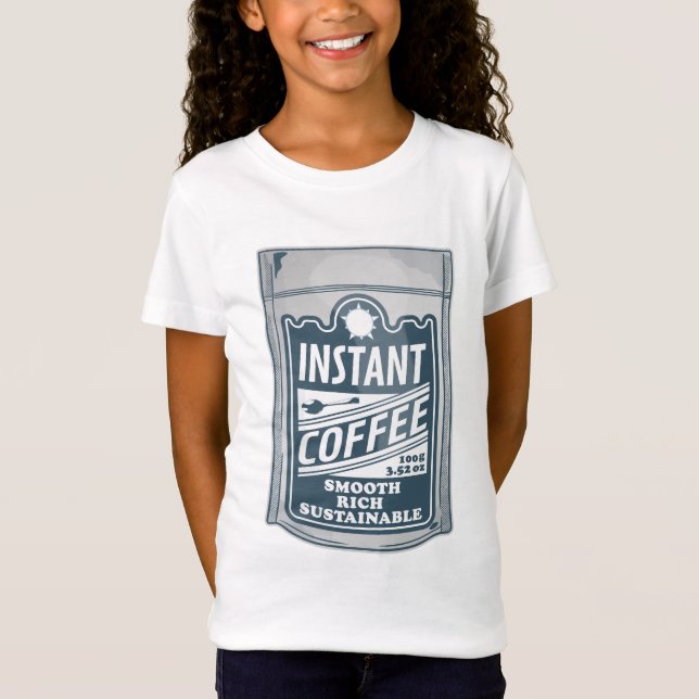 Camiseta Ilustracion de arte instantáneo de café pop (Anverso)