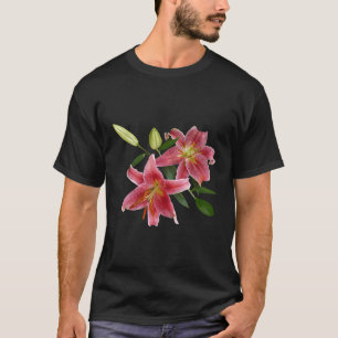 Camiseta Ilustracion de arte Tiger Lilies Flowers