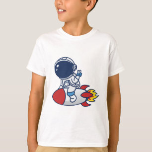 Camiseta Ilustración de astronauta de dibujos animados mont
