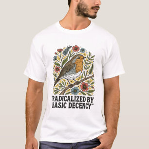 Camiseta Ilustración de ave de arte popular para la justici