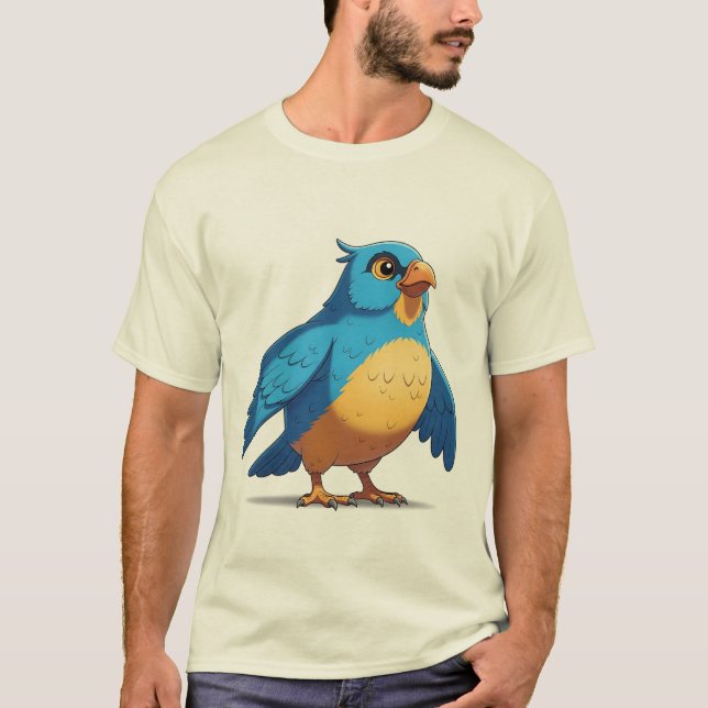 Camiseta Ilustración de ave exótica colorida aislada (Anverso)