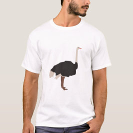 Camiseta Ilustracion de aves de avestruz