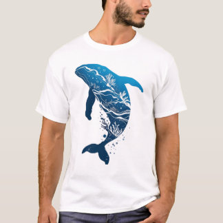 Camiseta Ilustracion de ballenas Ocean Dream