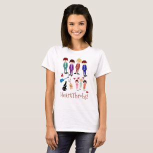 Camiseta Ilustracion de banda retro Heartthrobs