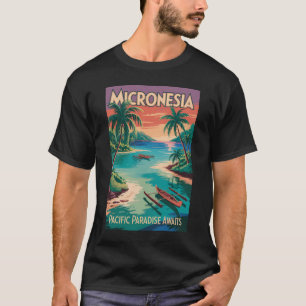 Camiseta Ilustración de barcos de Micronesia Arte de viaje 