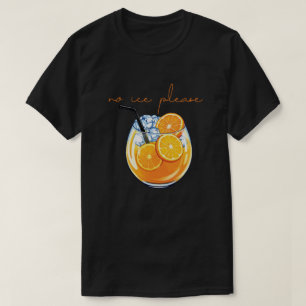 Camiseta Ilustración de bebida sin hielo por favor