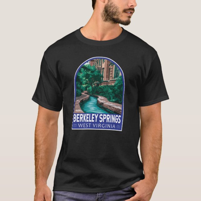 Camiseta Ilustración de Berkeley Springs West Virginia Viaj (Anverso)