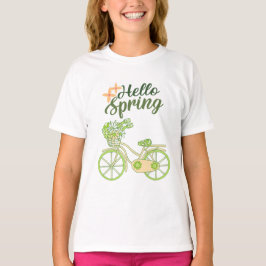 Camiseta Ilustración de bicicleta vintage de primavera