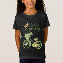 Ilustración de bicicleta vintage Hola Primavera 