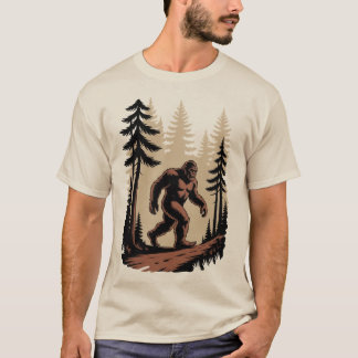 Camiseta Ilustración de Bigfoot en el bosque