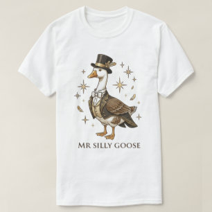 Camiseta Ilustración de boda del apuesto señor Silly Goose 