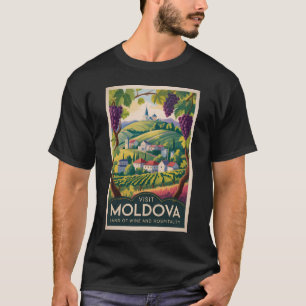 Camiseta Ilustración de bodega de Moldavia Arte de viaje vi