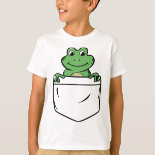 Camiseta Ilustracion de bolsillo de rana