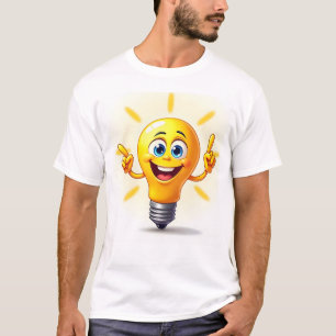 Camiseta Ilustracion de bombilla de Personalizado divertida