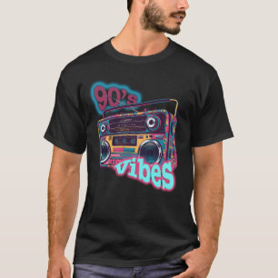 Camiseta Ilustracion de boombox de Vibes Retro 90