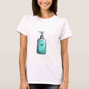 Camiseta Ilustración de botella de jabón sonriente