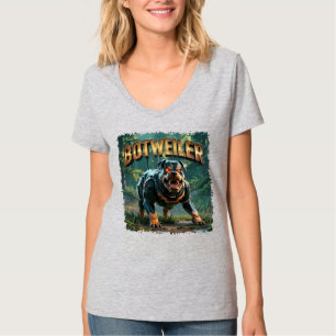 Camiseta Ilustración de Botweiler – Rottweiler Robot Divert