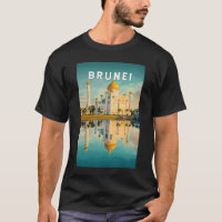 Ilustracion de Brunéi Vintage de viajes