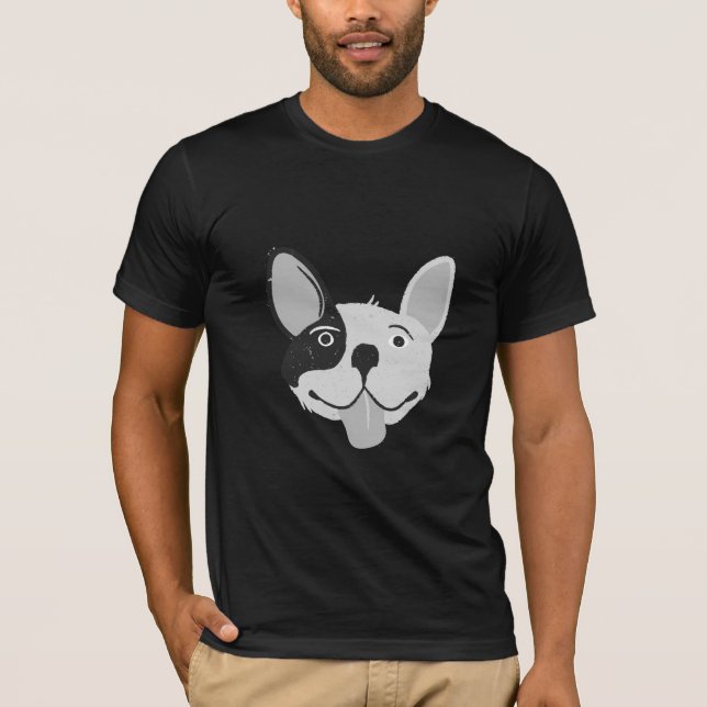 Camiseta Ilustracion de Bulldog francés de juguetón (Anverso)
