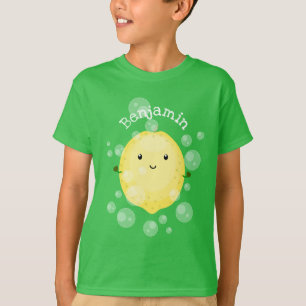 Camiseta Ilustracion de burbujas de personalizado de limón