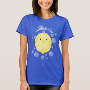 Camiseta Ilustracion de burbujas de personalizado de limón