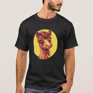 Camiseta Ilustración de caballo de dibujos animados adorabl