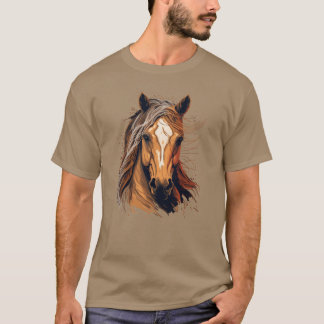 Camiseta Ilustracion de caballo divertido