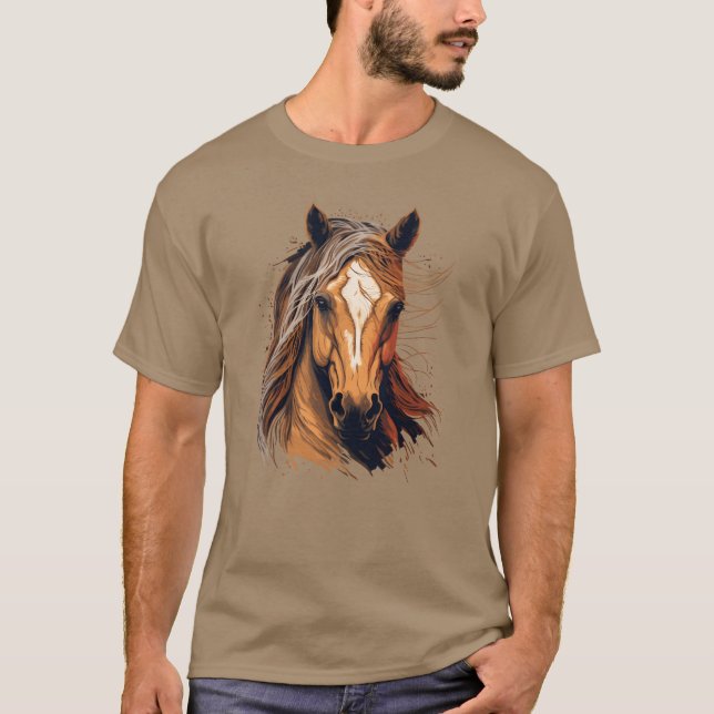 Camiseta Ilustracion de caballo divertido (Anverso)