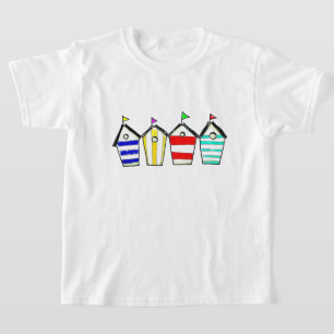 Camiseta Ilustración de cabaña de playa colorida